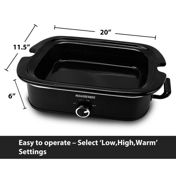 HOMECOOKIN Magnifique 4Quart Slow Cooker With Casserole Manual Warm